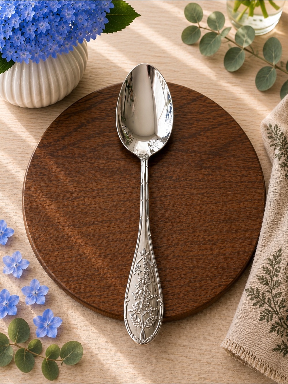 Portmeirion Botanic Garden 18/10 Stainless Serving Spoon 8.5” England